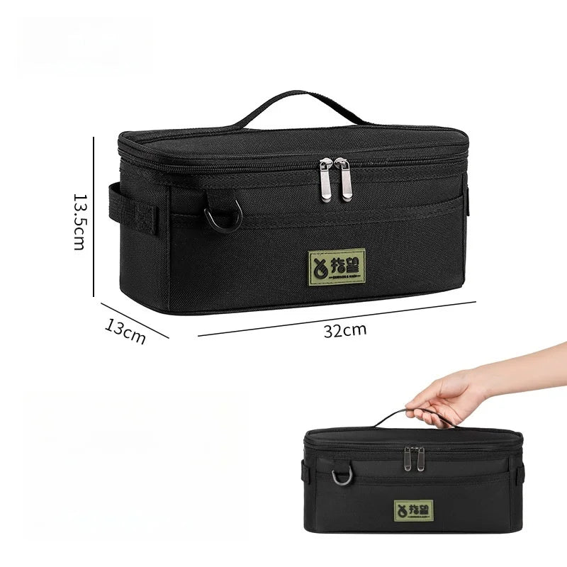 Outdoor Camping Tableware Storage Bag Multi-functional Camping Cookware Kitchen Utensils Bowl Chopsticks Storage Bag