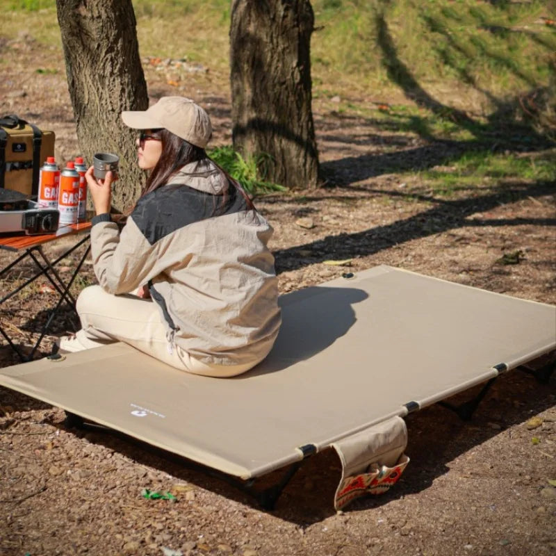 Camp Cot  Camping  Bed  Aluminum Alloy Folding Bed Ultra-Light Lightweight Outdoor Camping Tent Self-Driving Lunch Break 4 Rods