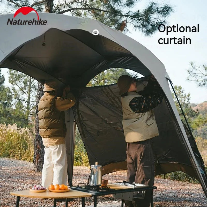 Naturehike Awning 10㎡ camping Tarp Shelter Canopy Quickly open 4 Persons Large Shade  Titanium Vinyl Black UPF50+ Waterproof