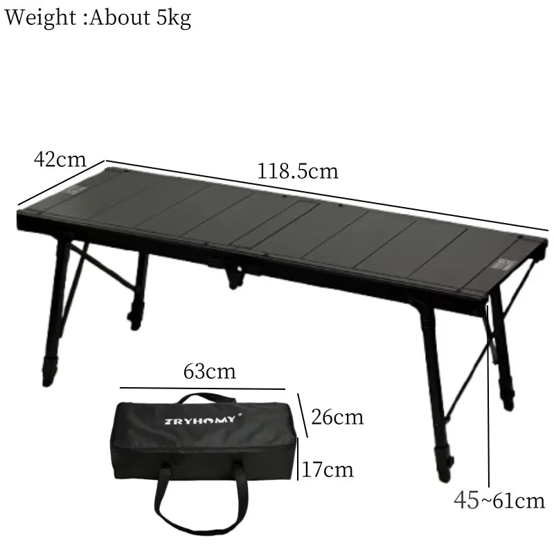 IGT Table igt 4 Unit Table Camping Folding Table Portable Lightweight  Aluminum Alloy  Desk BBQ Dinning Outdoor Camping Desk