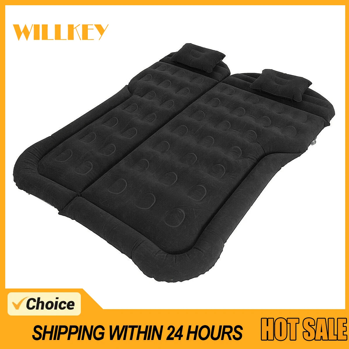 Car Air Bed SUV Air Mattress Inflatable Car Air Mattress Bed Car Inflatable Bed Back Seat Mattress with Two Pillows Durable Car