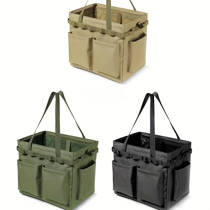 Outdoor tool storage box camping storage bag large capacity multifunctional tote bag storage picnic organizer bag
