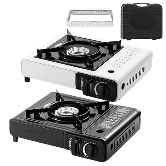 Portable Camping cassette stove with windproof ring Cooking Gear Outdoor Picnic camping Burner for home camping and travel