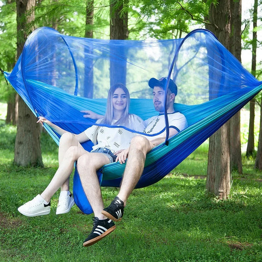 Hammock Sleep Swing Portable Net Outdoor Strength Parachute Fabric Hanging Camping Garden Hammock for Wilderness Camping on Foot