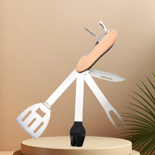 Multifunctional Camping Grill  Foldable Portable BBQ  For Picnic Hiking Travelling BBQ