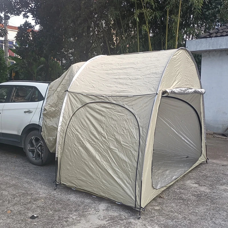 Car Rear Tent with Floor, SUV Back Tent Stand, Freely Hatchback Tent, Generous Vertical Height, Reliable in All Elements