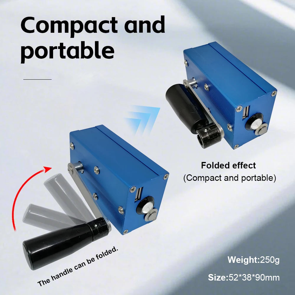 Hand Crank Generator Wilderness Survival Gear Emergency Charger Outdoor Portable Multifunctional Generator 5V USB Charger