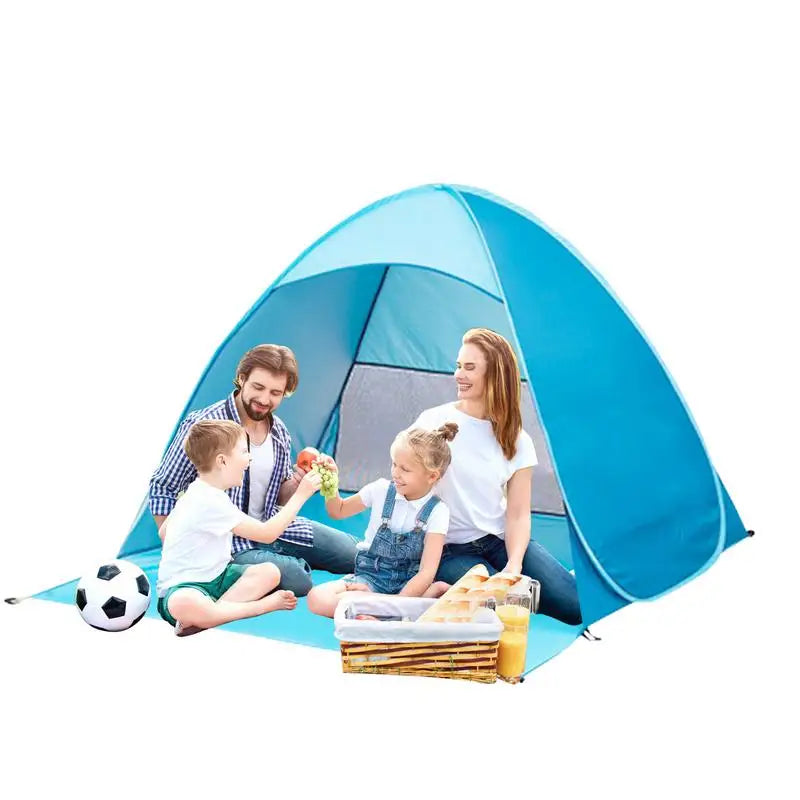 Pop Up Beach Tent UV Protection Camping Canopy Multifunctional Sun Shelter With Easy Setup Design for Mountaineering Traveling