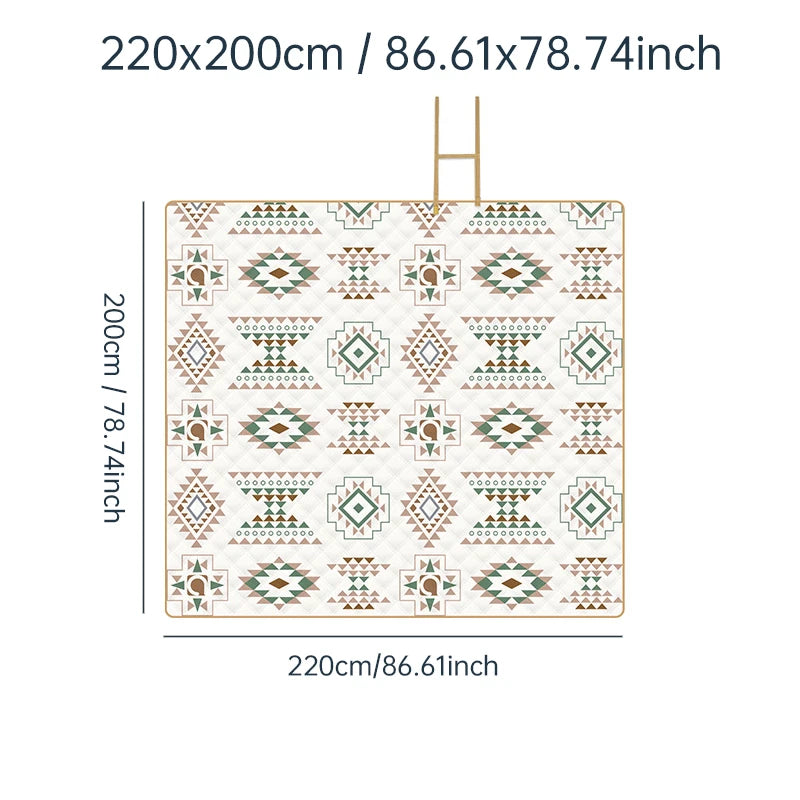 Outdoor Picnic Blanket, Foldable Blanket Checkered Picnic Mat, Suitable for Beach, Camping, Lawn Park Accessories