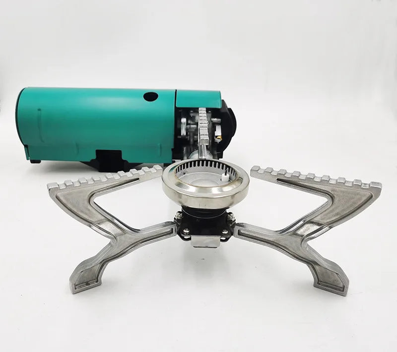 Outdoor Camping Stove Portable Camping Hiking High-Fire Integrated All-in-One Gas Burner Outdoor Backpacking Camp Cooker
