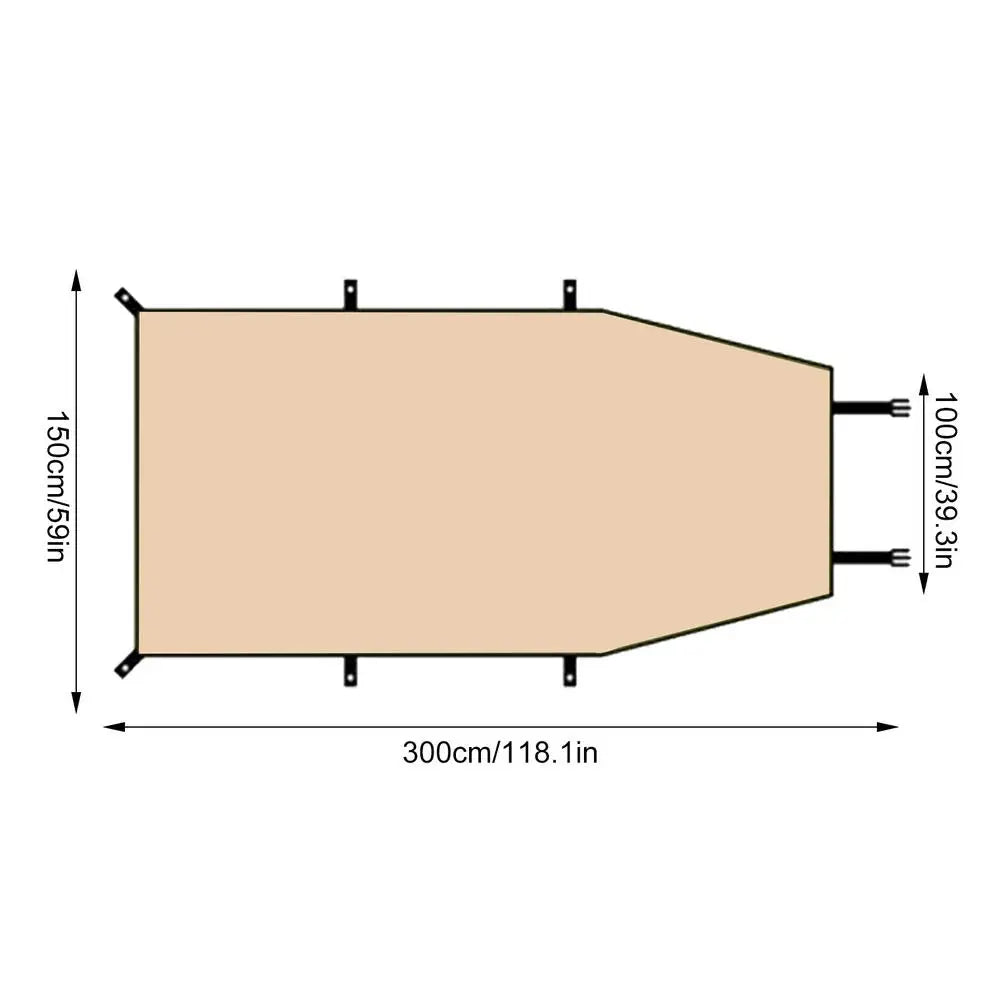 Outdoor Camping Car Tent Heavy Duty Sun Shade Awning Roof Tent Waterproof Tailgate Canopy For SUV External Accessories