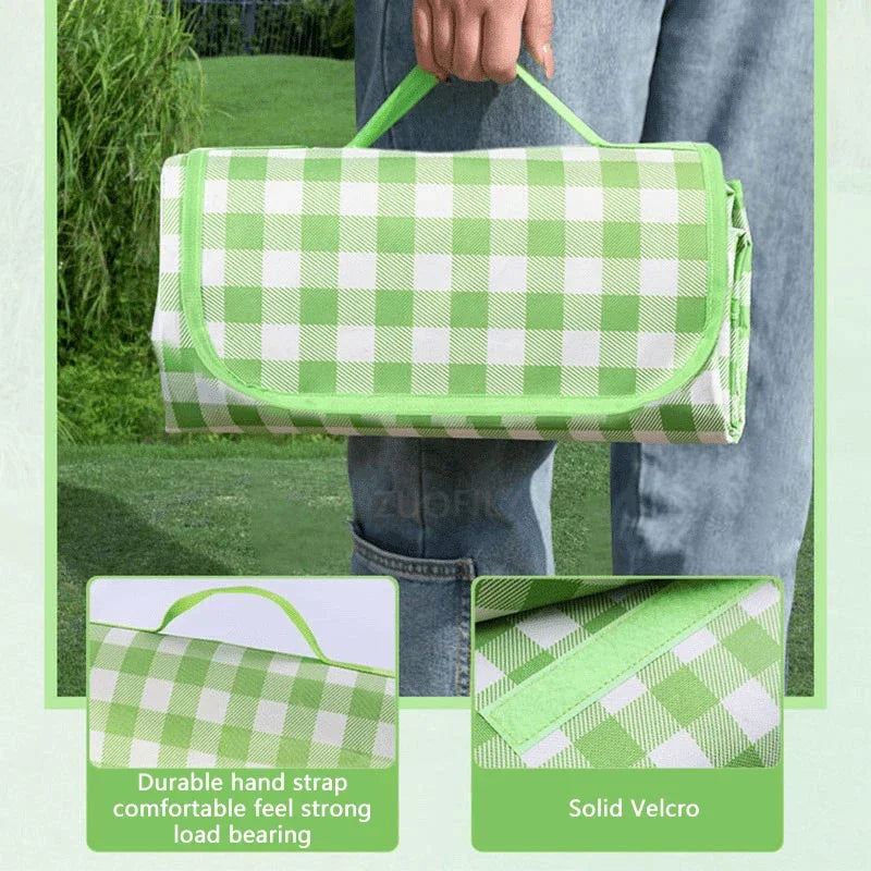 Portable Camping Mat Wear Resistant Camping Grass Mat Waterproof Moisture-proof Picnic Mat For Hiking Beach Travel Outdoor