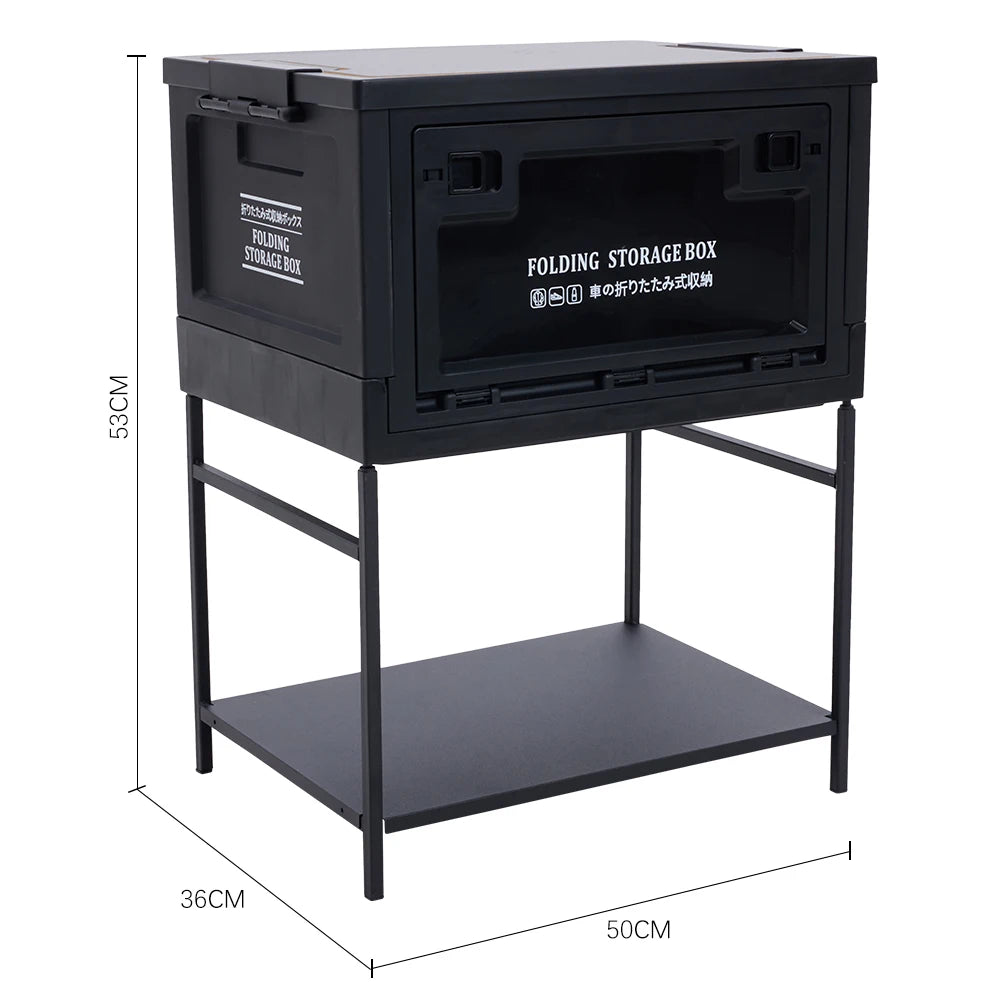 【Breeins】Outdoor Camping Folding Storage Box Thickened Folding Table Camping Storage Table Tableware Storage Camping Equipment