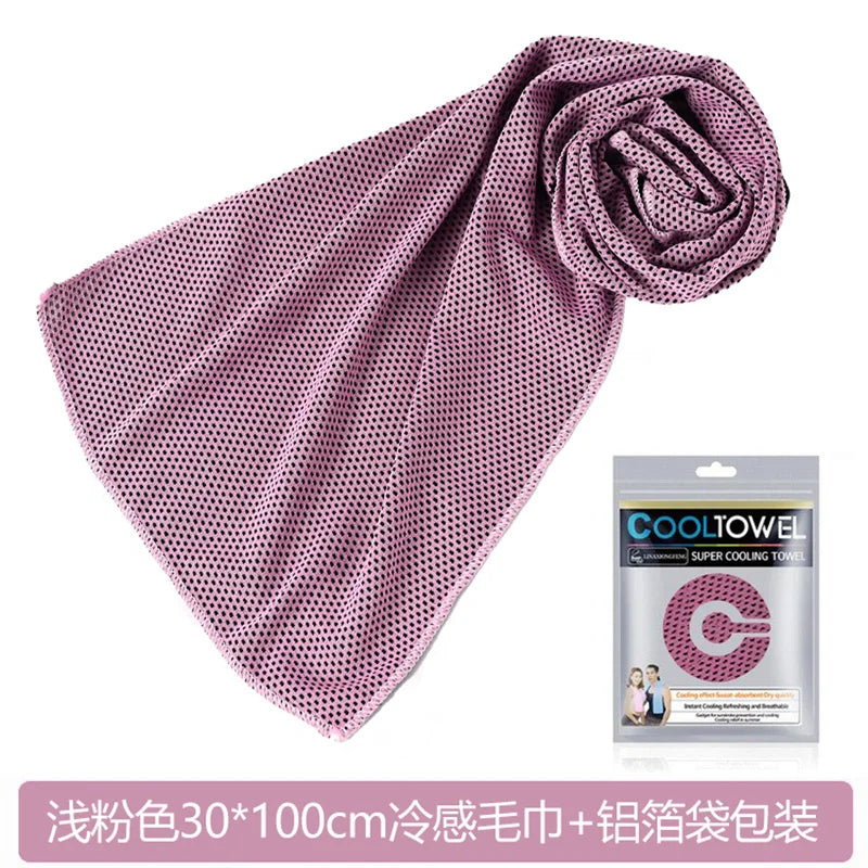 Cooling Ice Towels Microfiber Yoga Cool Thin Towel Outdoor Sport Gym Wear Icing Sweat Band Top Sports Towel Summer Cooling Scarf