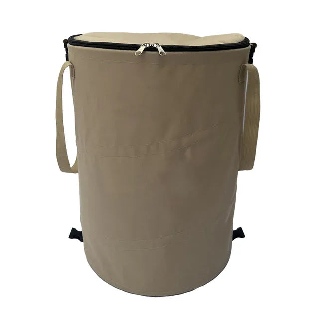 Camping Trash Can Pop-up Circular Storage Pail Canvas Foldable Recycling Bin Outdoor Garbage Garden Yard Garbage Bag
