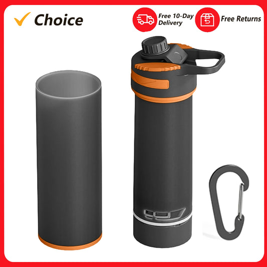Clearly Filtered Water Bottle Ultra-Fine Filter Portable Outdoor Water Purifier for Hiking Camping and Travel Water Filter Bottl