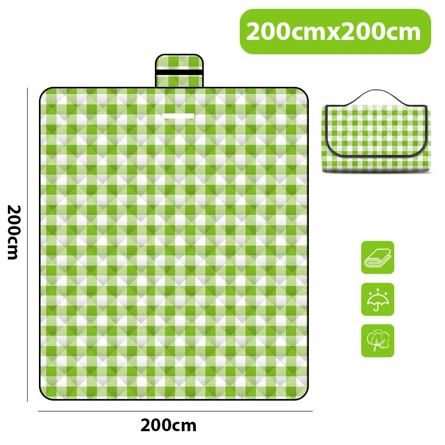 Ultrasonic Picnic Mat Thickened Waterproof Beach Blanket Camping Tent Grassland Mat Outdoor Sleeping Pad Camping Accsesorios
