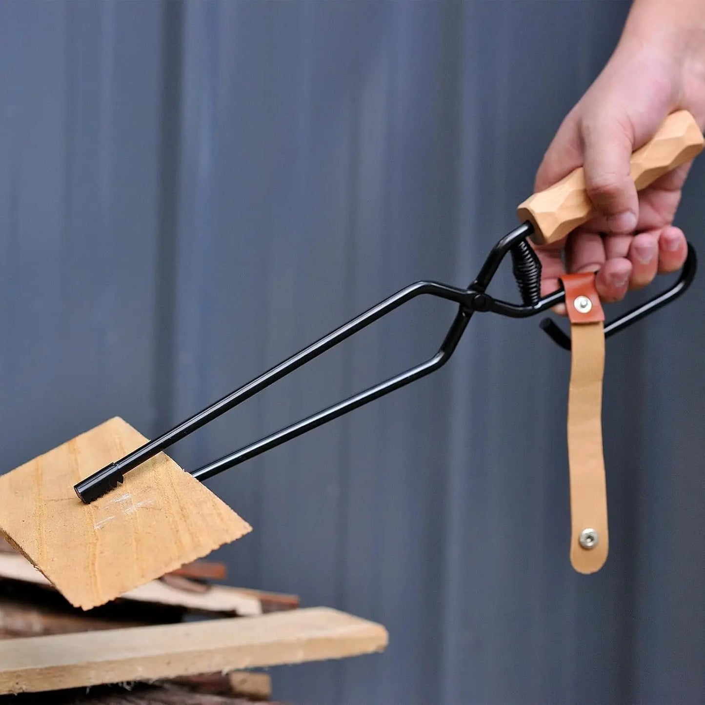 Fire Poker Camping Firewood Tongs Winter Fireplace Poker Camping Roasting Sticks Fire Pit Poker Picnic Portable Camping Supplies