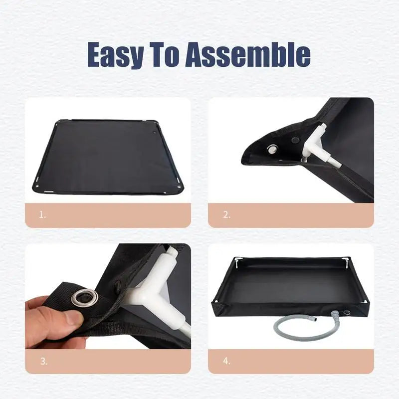 Camping Shower Tent Floor Base Outdoor Tent Shower Tray Folding Shower Pan Tent Awning Base for Indoor & Outdoor