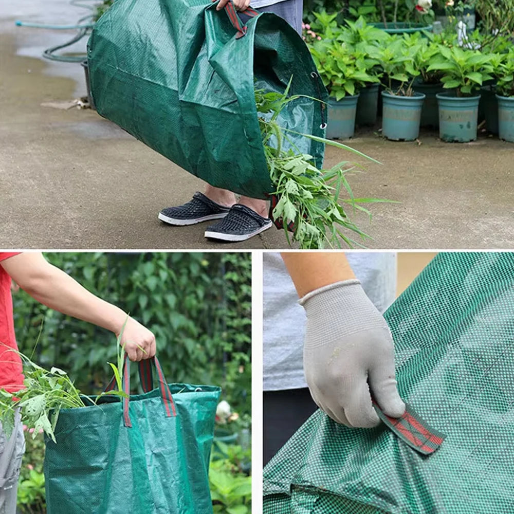 Heavy Duty Large Garden Waste Bag for Yard Leaf Weeds Grass Rubble - Outdoor Trash Bag Garden Rubbish Bags for Waste Bins Storag