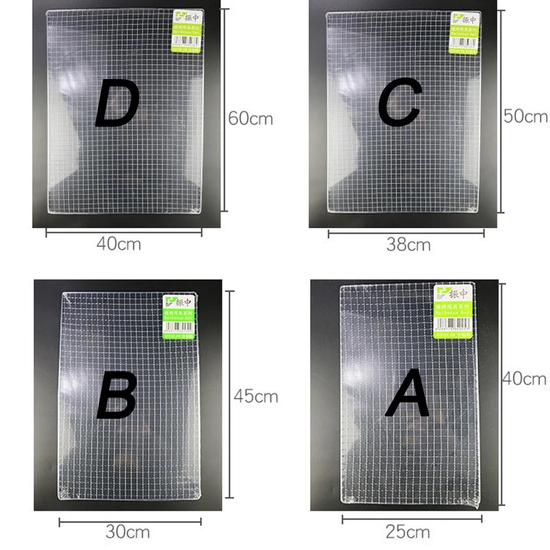 BBQ Grate Mesh Net Barbecue Grill Grate Grid Stainless Steel Japanese Korean Kitchen Supplies Outdoor Picinic Tools