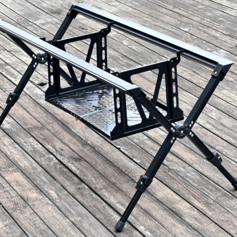 IGT Table igt 4 Unit Table Camping Folding Table Portable Lightweight  Aluminum Alloy  Desk BBQ Dinning Outdoor Camping Desk