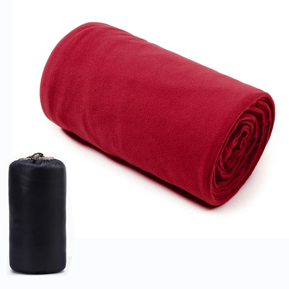 Outdoor camping warm sleeping bag 180x80cm adult fleece sleeping bag with inner packaging bag ultra lightweight and portable