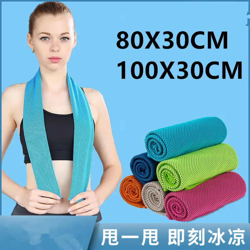 Cooling Ice Towels Microfiber Yoga Cool Thin Towel Outdoor Sport Gym Wear Icing Sweat Band Top Sports Towel Summer Cooling Scarf