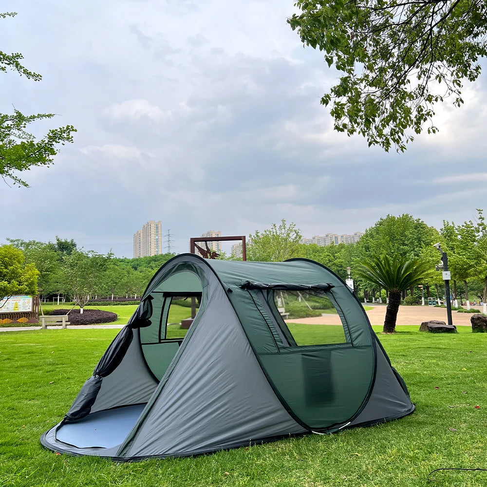 One tent for 3-4 people, camping tent, family tent, travel tent, waterproof and sun protection, suitable for camping and hiking