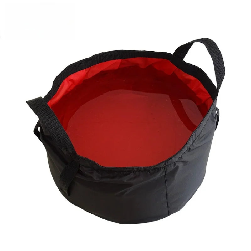 Outdoor camping equipment 8.5L portable folding water basin foot wash basin beach portable water storage bag outdoor tools