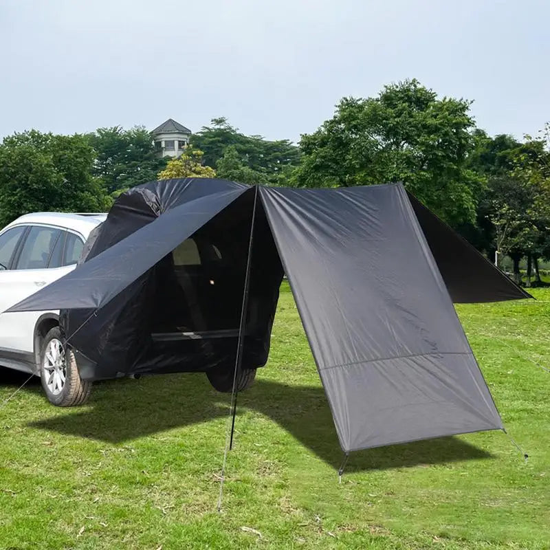 Portable Camping SUV Trunk Tent Car Rear Door Tent SUV 3 Sided Extended Shade Tent Outside Shelter For Car Camping Accessories