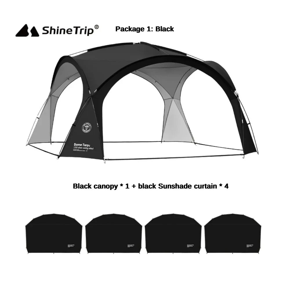 Camping Dome Tents for Outdoor, Tarp or Accessory, Big Canopy, Beach Awning, Waterproof Picnic Tent, 8-10 Persons