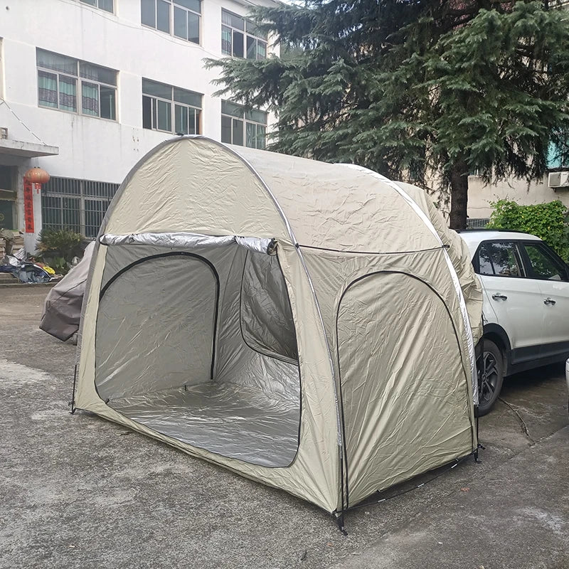 Car Rear Tent with Floor, SUV Back Tent Stand, Freely Hatchback Tent, Generous Vertical Height, Reliable in All Elements