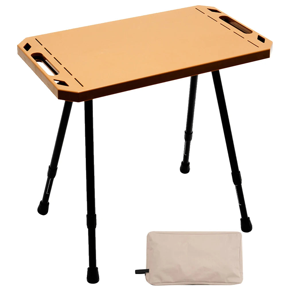 Folding Camping Table Adjustable Height Outdoor Table Aluminium Alloy Side Table for Outdoor Indoor Picnic BBQ Hiking