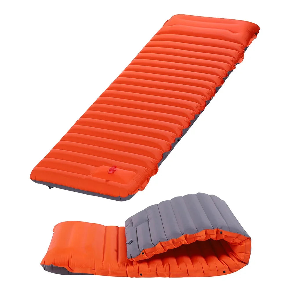 Outdoor Sleeping Pad Camping Inflatable Mattress With Pillows Ultralight Air Mat Built In Inflator Self Inflating Sleeping Mat