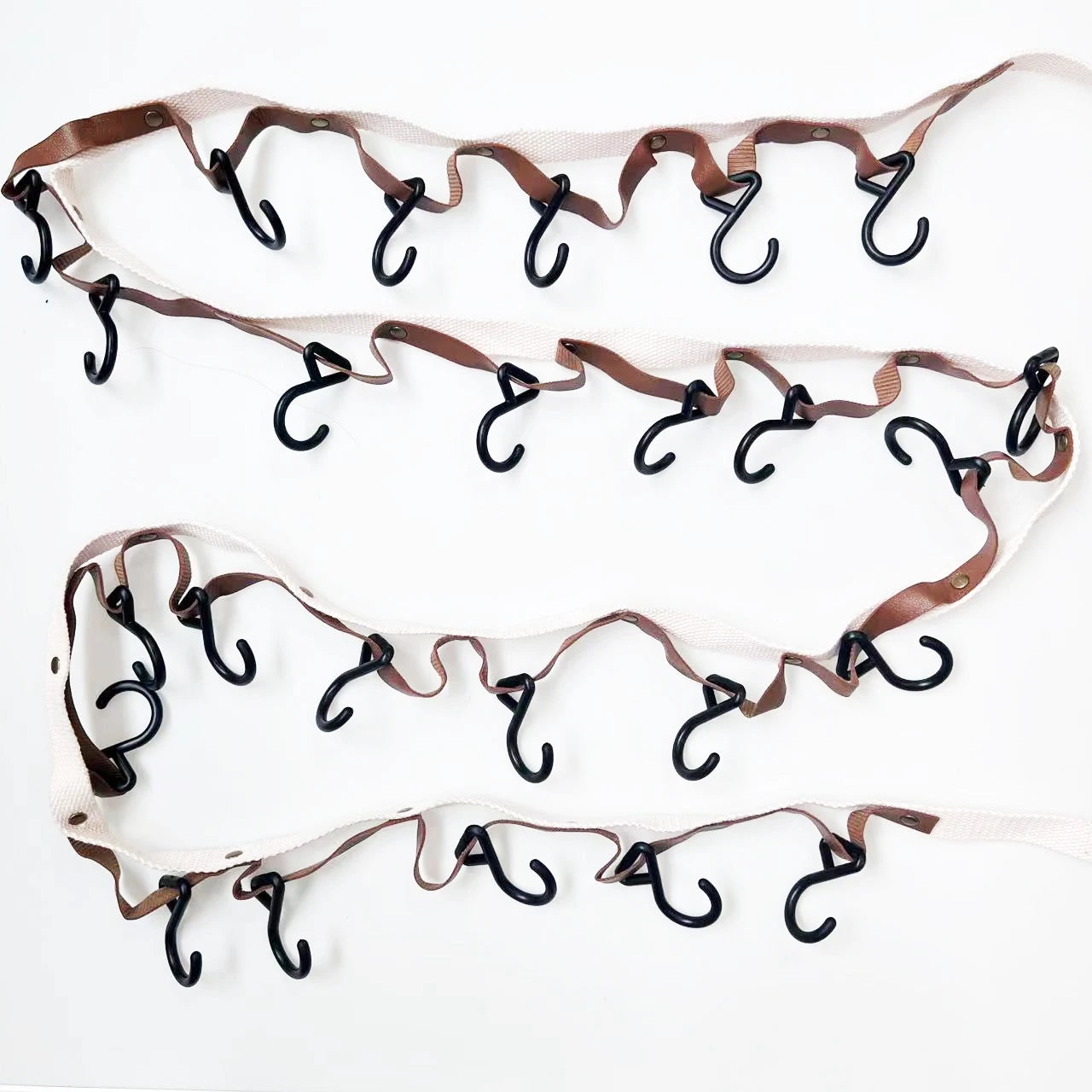 Outdoor camping clothesline travel leather PU canopy camping camping equipment webbing camouflage tent lanyard