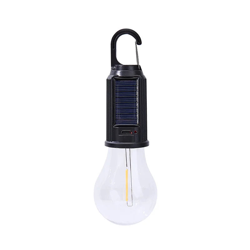 New solar powered charging camping lamp, atmosphere lamp, multifunctional handheld tungsten filament lamp, outdoor retro camping