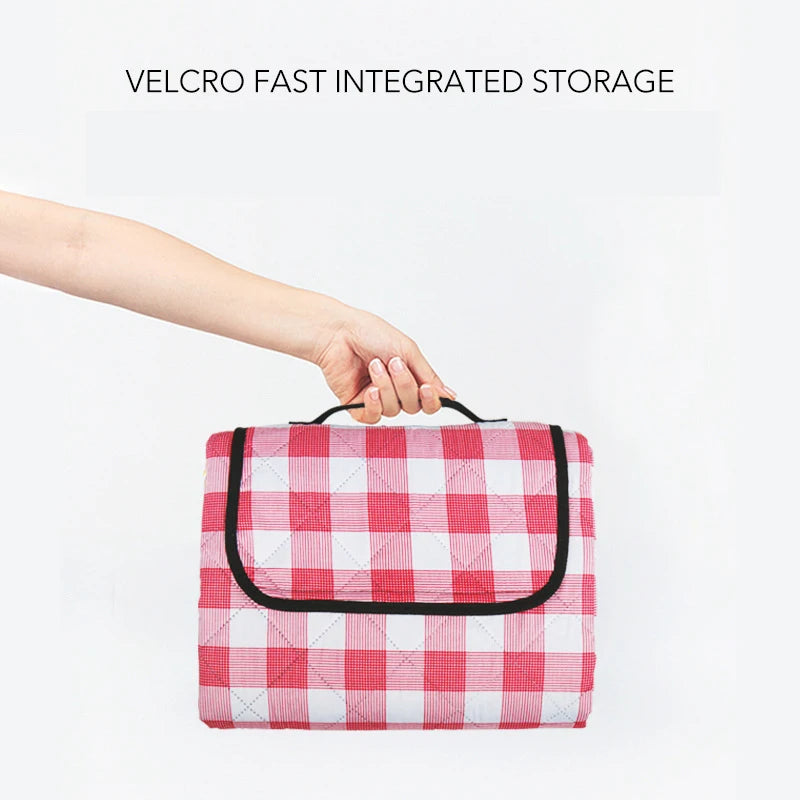 Ultrasonic Picnic Mat Thickened Waterproof Beach Blanket Camping Tent Grassland Mat Outdoor Sleeping Pad Camping Accsesorios