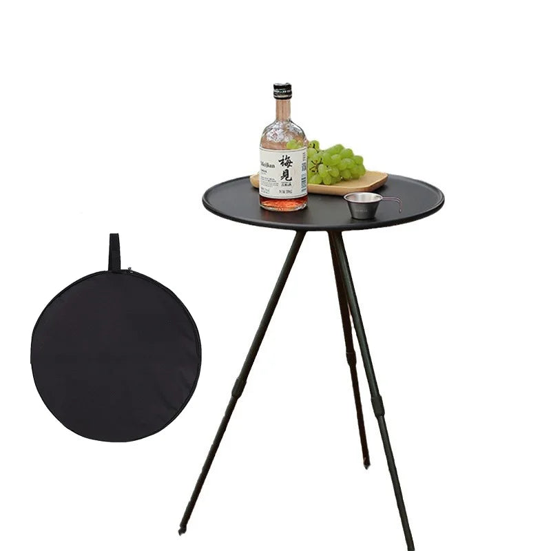 Camping Round Table,Detachable Portable ,Height Adjustable Table for Outdoor Garden Bedroom,Ultralight Travel Table