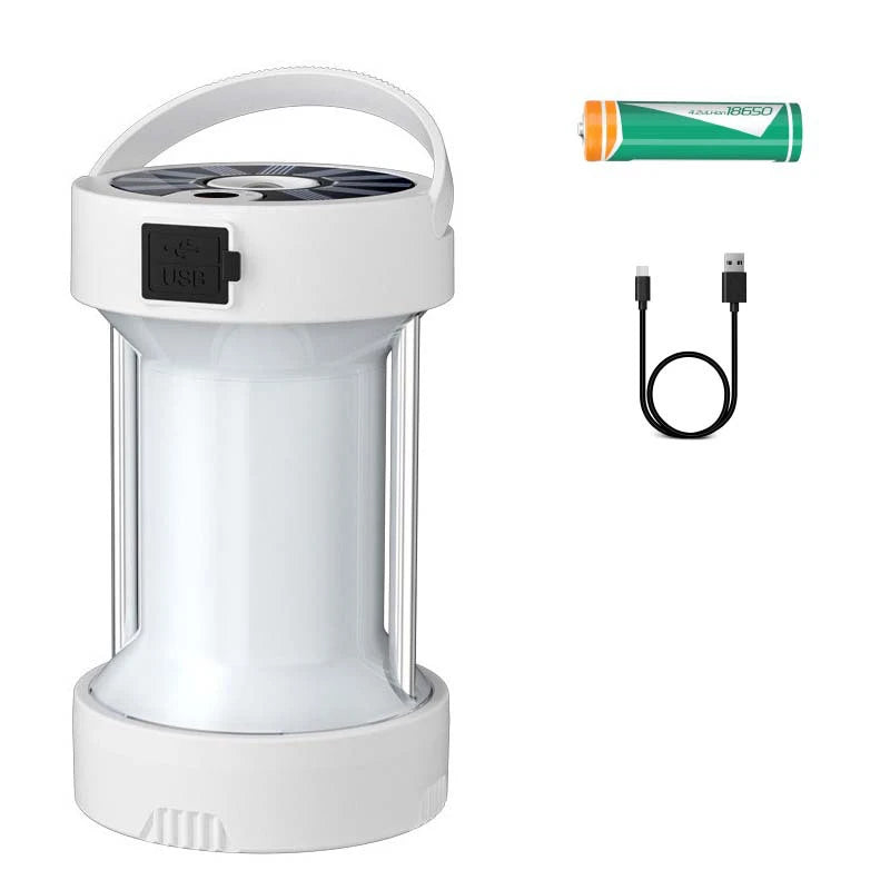 Camping Light LED Lantern Outdoor Waterproof Emergency Portable USB Rechargeable Multifunctional Tent Lamp Flashlight