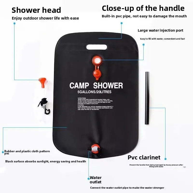Outdoor Camping Equipment Shower Bag Picnic Picnic Water Storage Bag Outdoor Bath Bag Outdoor Camping Folding Water Storage