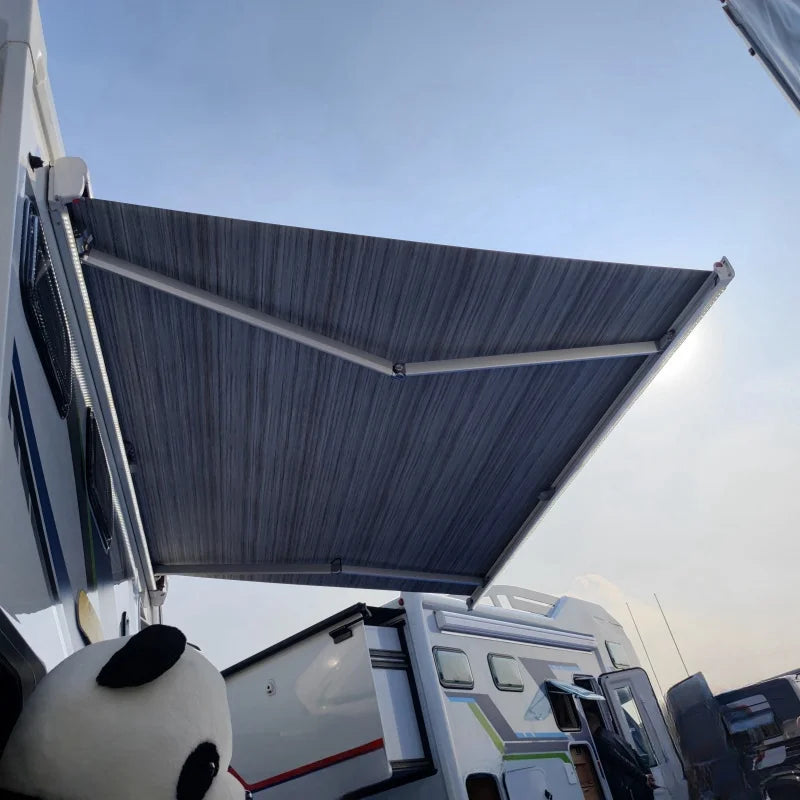 Retractable Side Motorized Awning Sun Shade Camper Van Awning Waterproof Rv Caravan Motorhome Awning