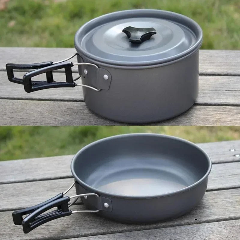Lightweight and Portable Camping Cookware Set, Pot and Pan with Carrying Bag, Perfect for Outdoor Camping