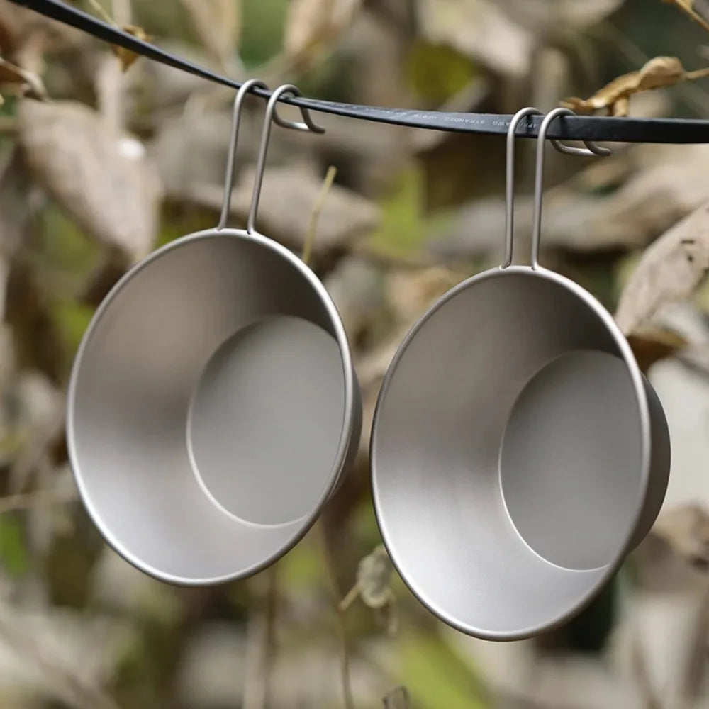 Camping tableware set cooking plate bowl, travel camping supplies, outdoor picnic ultra-light portable salad bowl