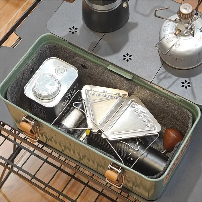 For Stanley Lunch Box 9.4L Camping Gear  Ultralight Aluminum Portable Table Plate Felt Lining Picnic Camping Outdoor Accessory