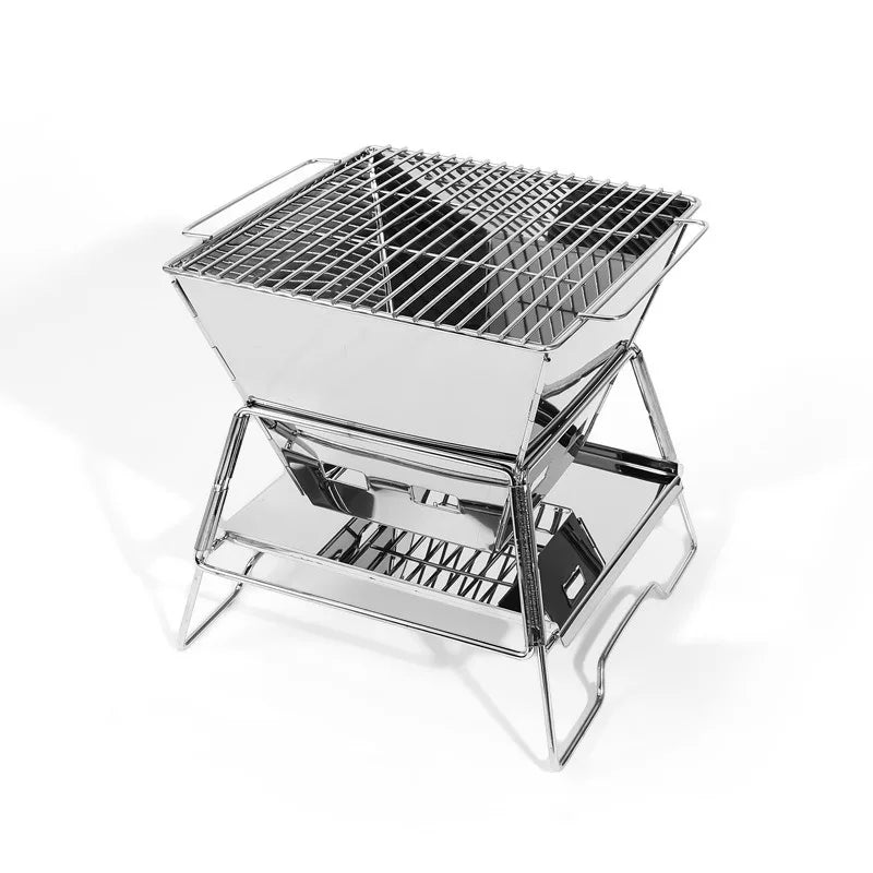 Camping Fire Table Charcoal Barbecue Grill Outdoor Picnic Bonfire Outdoor Portable Folding Barbecue Stove Fire Pit Camping Stove