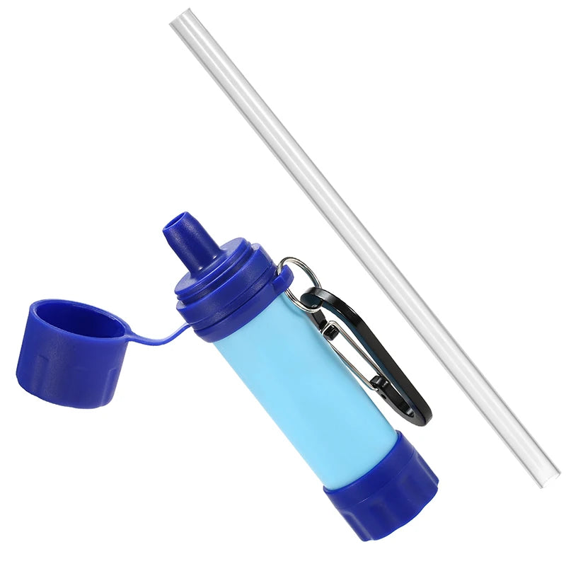 Outdoor Drinking Water Filtration Purifier Emergency Life Portable Survival Straw Water Filter Travel Camping Supplies