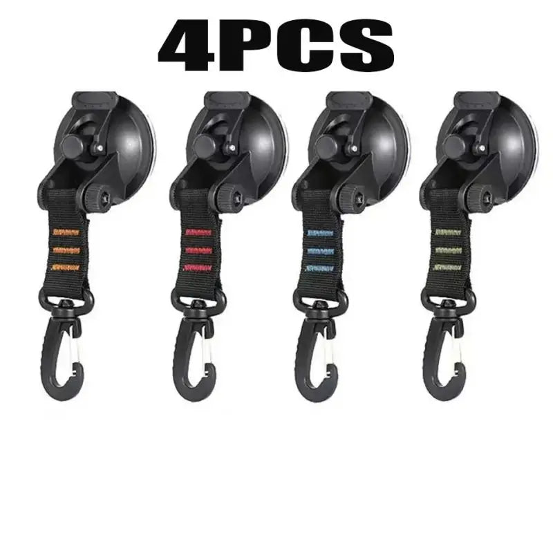 4Pcs Car Tent Suction Cups Buckle Side Round/Triangular Awning Anchors Outdoor Camping Tent Suckers Anchor Securing Hook