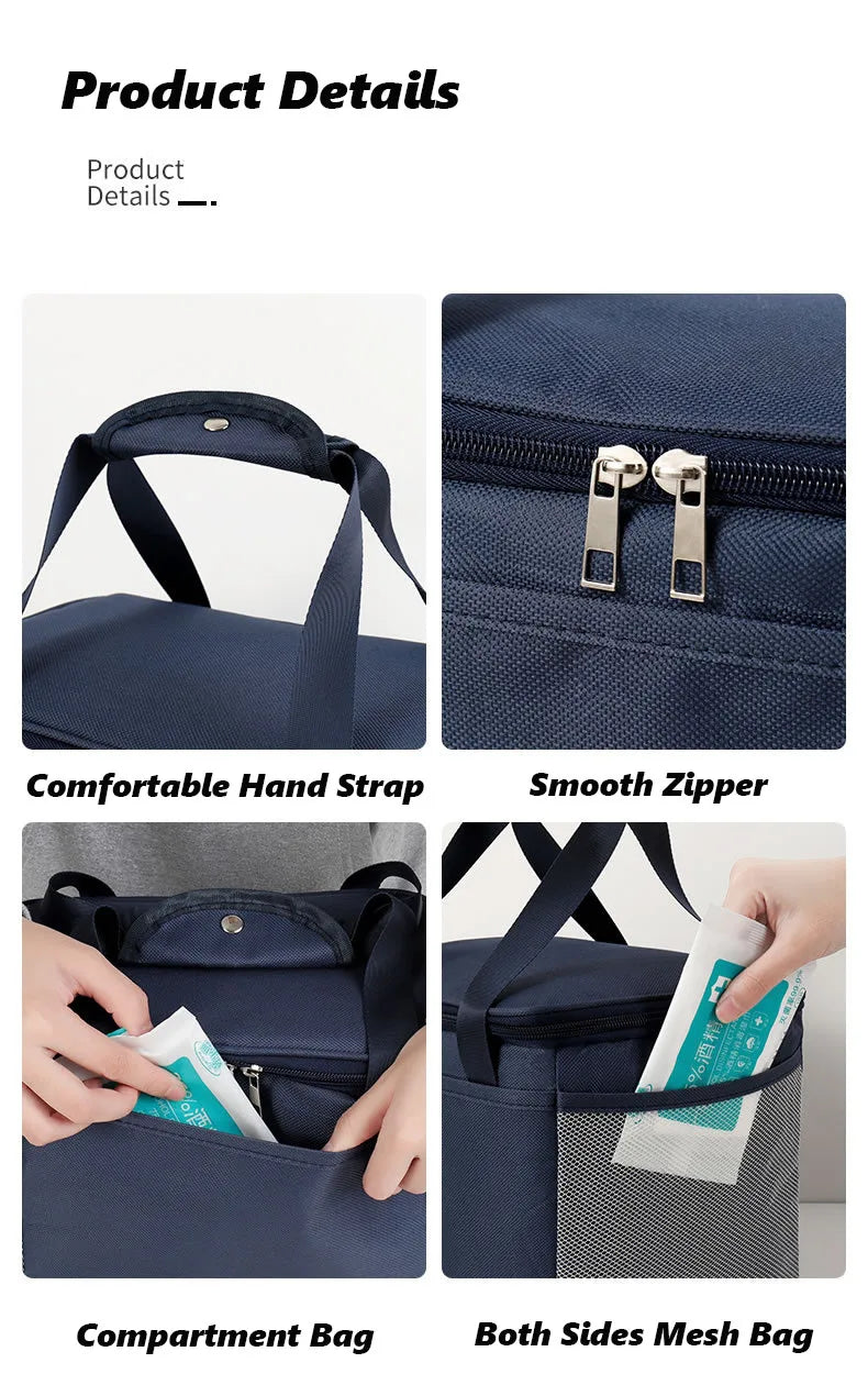 Outdoor Camping Picnic Bag Portable Lunch Bag Food Thermal Insulated Box Food Storage Bags Bento Pouch Dinner Container Handbag