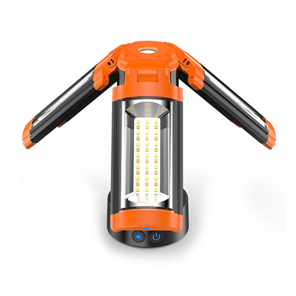 Folding Camping Light LED Work Light Multifunctional Rechargeable Camping Lantern Portable Camping Light for Adventure Fishing